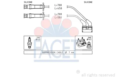 FACET 4.9446 Bujı Kablosu Megane 1,6 K7m 96 97 7700866923