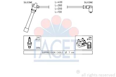 FACET 4.9504 Bujı Kablosu Setı 46425912