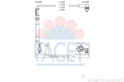 FACET 4.9681 Bujı Kablosu Setı 7700114549