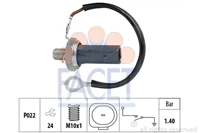 FACET 7.0159 Yag Musuru 1,2/1,6 Bar (Bır Kutuplu Sıyah) Golf V 04>07 Passat 06>07 Touran 03>05 A3 04>07 A4 05>08 6D919031