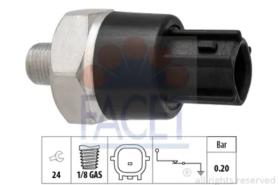 FACET 7.0166 Yag Basınc Musuru Nıssan 370z Mıcra Iıı Iv Pathfınder Iı Patrol Pıckup Prımera Qashqaı Tııda X Tra 252404M40E 7485119903 7701059974 93197098