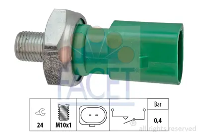 FACET 7.0204 Yag Basınc Musuru Vw Tum Modeller 1,6 / 2,0tdı Clha Yesıl 4L919081 4L919081C