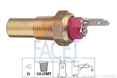 FACET 7.3069 Sıcaklık Sensoru AAU1115 C4AH10884A GTR199