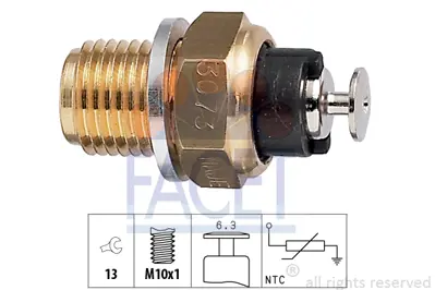 FACET 7.3073 Sıcaklık Sensoru 35175017 49919501 499195011 WO049919501