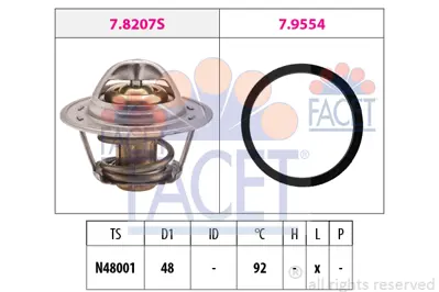 FACET 7.8207 Termostat 81HF8575AA 90200836