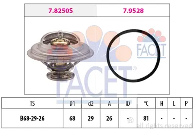 FACET 7.8250 Termostat 133820 7700665226 88EF8575AA 93501145