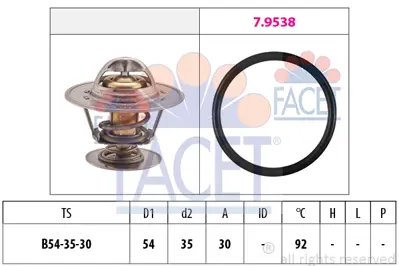 FACET 7.8279 Termostat 1338038