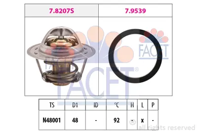 FACET 7.8295 Termostat 92c Corsa B Astra F Vectra A Combo B 81HF8575AA 90200836