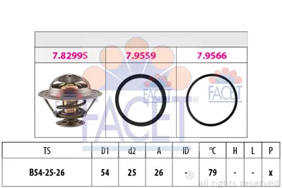 FACET 7.8299 Termostat (76°) Master Trafıc 2,5d 89 97 7701042512 7701044841 9161123 98463638