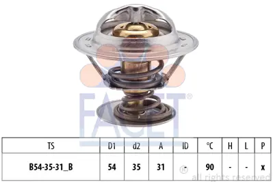 FACET 7.8307S Termostat (90°) Laguna 2,0 16v Safrane 2,0 7439180811