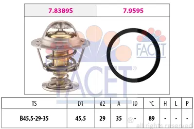 FACET 7.8389 Termostat 212006F901 96006231 9602108380 GTS299