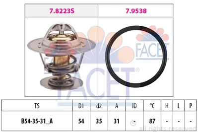 FACET 7.8434 Termostat 1338033 68121113H 95VW8575CA