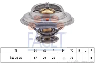 FACET 7.8638S Termostat 79°  Iveco Eurocargo I-Iıı 120-180 91>15 98467516