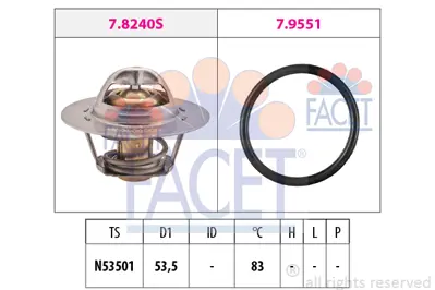 FACET 7.8654 Termostat 133837 133883 6001070274 9109737