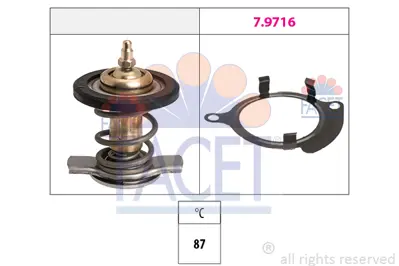 FACET 7.8820 Termostat (87°) Touareg Transporter T5 3,2 V6 2,5tdı 03>09 70121114