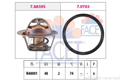 FACET 7.8840 Termostat 96MM8575CA