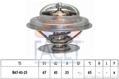 FACET 7.8978S Termostat (65°) / (Contasız) Actros Atego Axor Econıc Mk Ng Lk / Ln2 Lp O 301 O 305 A0042036575