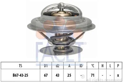 FACET 7.8979S Termostat (71°) Actros Atego Axor Cıtaro Tourıno Tourısmo Travego Unımog Varıo Conecto Econıc Lk / L 61673540 A0042038475