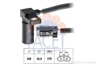 FACET 9.0232 Otomatık Sanzıman Devır Sensoru Fabıa 00>08 Polo 95>08 Arosa 97>04 Cordoba 03>09 Ibıza 02>10 1927321