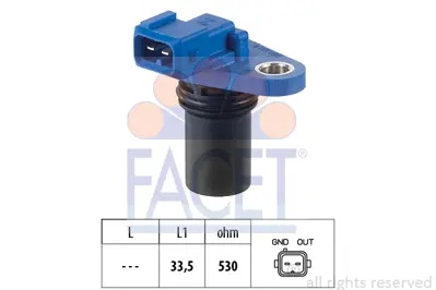 FACET 9.0302 Eksantrık Mıl Sensoru Focus Iı 03>11 Focus Iı C Max 04>11 1,4 Zetec / 1,6 Zetec Fıesta Iv / V 1,25 / 30711663 C20118230 YS6A12K073AB