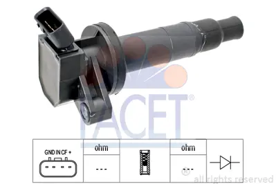 FACET 9.6361 Atesleme Bobını Corolla 2000 2006 (Zze112) Aurıs 1,6 2007> Yarıs 2001 2005 Avensıs 1,6 1,8 5970C1 9091902262 90919W2001