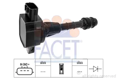 FACET 9.6502 Atesleme Bobını Kalem Bobın Mıcra K12 1.2 1.4 2002 2010 Note 1.4 2006> 22448AX001