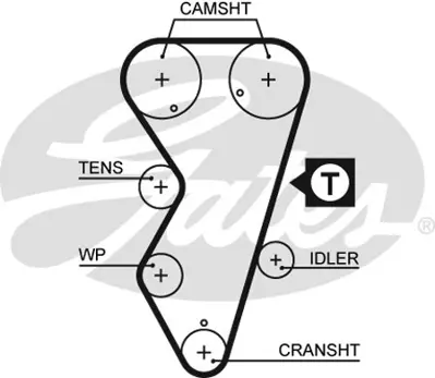 GATES 5412XS Triger Kayışı 134x254 Cıtroen Xantıa Zx 2.0 16v 92-98 Peugeot 306 405 2.0 16v 92-97 Ct864 81665 96101064