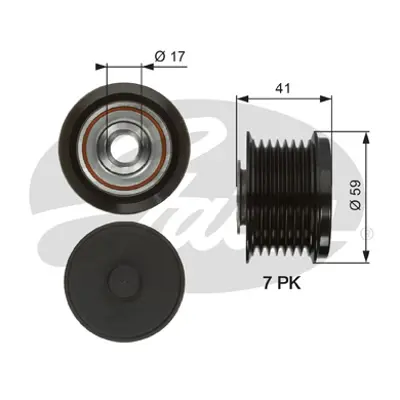 GATES OAP7078 Alternatör Kasnagı 274150W131