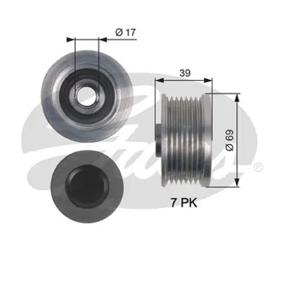 GATES OAP7149 Alternatör Kasnagı 23151EB30A A252C564FE