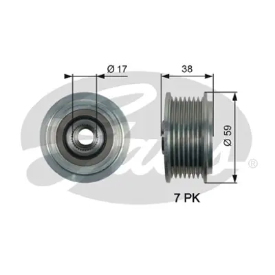 GATES OAP7169 Alternetor Kasnagı Mını R50 R53 Hyundaı H1 Kıa Sorento 2,5 Crdı 12317790877 373224A300 373224A310