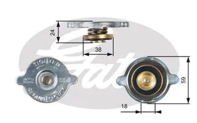 GATES RC125 Radyatör Yedek Su Depo Kapagı 157271EVA A0005016215