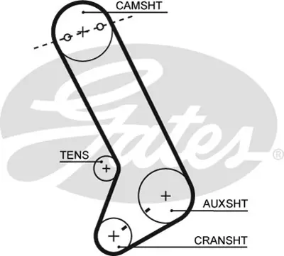 GATES T132 Triger Kayışı 126x240 Chrysler Voyager 2.5 8v 84-95 Plymouth Voyager 2.5 8v 87-95 