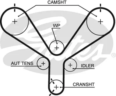 GATES T190 Triger Kayışı 209x340 Lexus Ls400 4.0 32v 89-00 Sc400 4.0 32v 89-00 Toyota Celsıor 4.0 1356859045