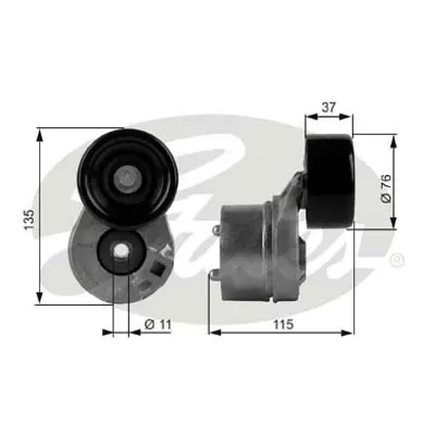 GATES T38431 Alternatör Gergi Rulmanı Transit V184 2.4 Dı-2.4 Tdı-2.4 Tde 00-06 76x37x17 YC1E6A228AH