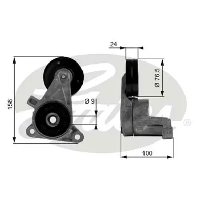 GATES T38437 Alternatör Gergi Rulmanı Volvo S80 2.5tdi 99-2006 V70 96-07 S70 2.5tdi 97-00 850 91-96 9179314