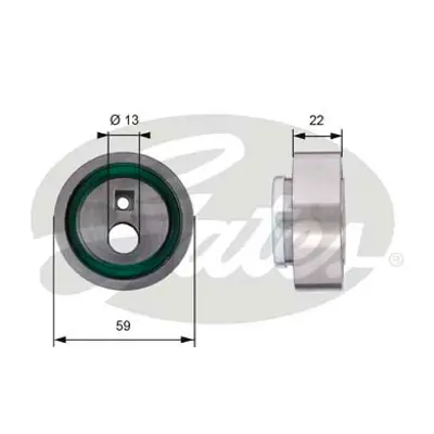 GATES T41129 Eksantrık Gergı Rulmanı Berlıngo 1.4 Saxo 1.4 1.6 P106 1.3 1.4 P206 1.4 P306 1.4 Partner 1.4 (96 ) 82954 9605266280 97535002