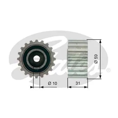 GATES T41236 Eksantrık Gergı Rulmanı Clıo Iı Kango Megane Master Iı Trafıc 1.9dcı 1.9dtı (Buyuk Avare Dıslısı) 30865078 8200420964 93187032 M864049