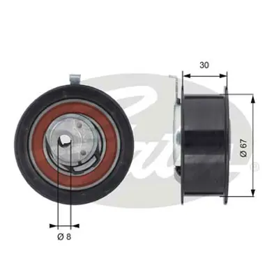 GATES T43069 Trıger Rulmanı Arosa Felıcıa Caddy Lupo Polo 1,7sd I1,9d Aku Aef Ahg 97>06 28109243F 95VW6K254DA