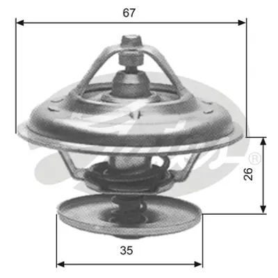 GATES TH11680G1 Termostat (87c) Crafter Lt35 Passat T4 A100 A6 A80 2,0 / 2,3d 2,5tdı Contalı 11531713040 35121113 90541659 95510611300 95VW8488AA A6172001815 T0697157