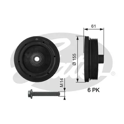 GATES TVD1021A Krank Kasnağı Focus--Transıt Connect 1.8 Tdcı 1S4Q6B319AF