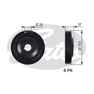 GATES TVD1035 Krank Kasnagı P406 P605 P806 Xantıa 2.1 Td 12v 515J9 9617894180