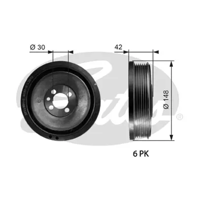 GATES TVD1048 Krank Kasnagı Brava Bravo Marea Stılo Punto 1.8 16v 60630428 60815976