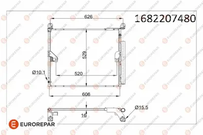 EUROREPAR 1682207480 Su Radyatörü 8846060440