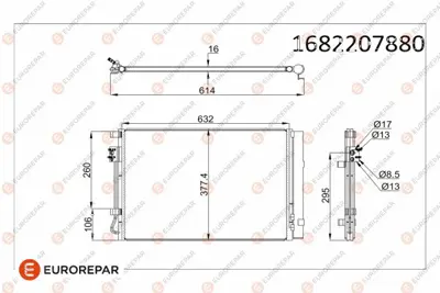 EUROREPAR 1682207880 Klıma Radyatörü 976061R000