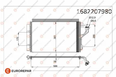 EUROREPAR 1682207980 Klıma Radyatörü 97606A6100