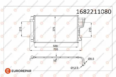 EUROREPAR 1682211080 Radyator 976062L700FFF