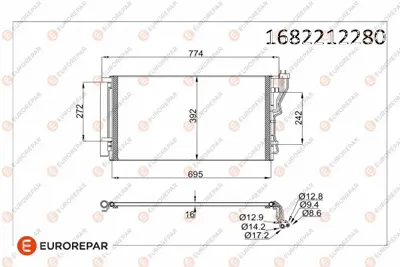 EUROREPAR 1682212280 Radyator 976063R001