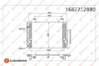 EUROREPAR 1682212880 Radyator 884600K080