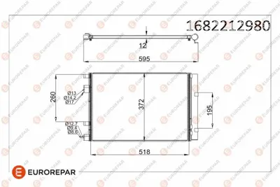 EUROREPAR 1682212980 Radyator 976061R300