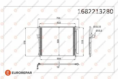 EUROREPAR 1682213280 Klıma Radyatörü UC9M61480A